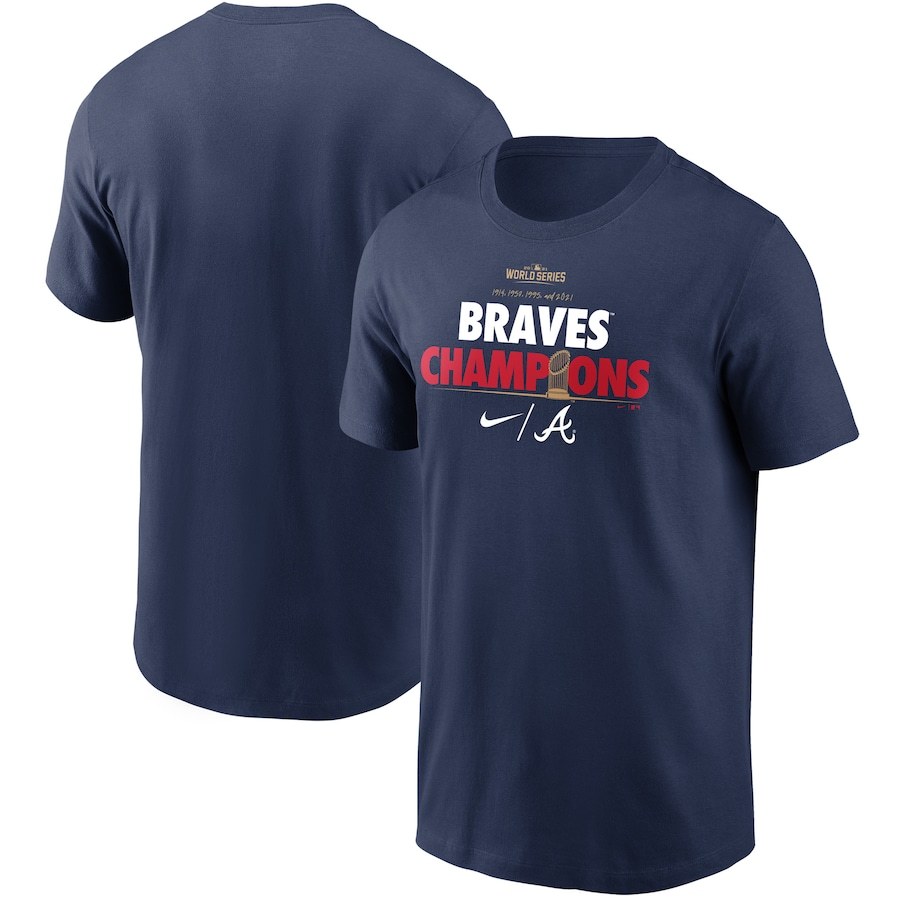 [2XL]NIKE 亞特蘭大勇士2021 世界大賽 冠軍慶祝T恤 短袖 運動健身可穿 MLB 美國大聯盟 棒球