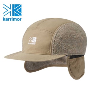 【karrimor】日本版 原廠貨 中性 fleece cap 保暖短版遮耳帽/運動/生活/旅行 米黃