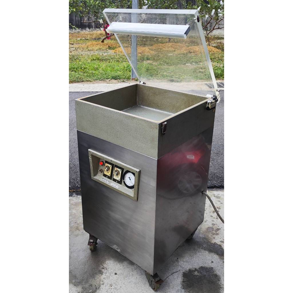 【二手乾溼兩用 落地真空包裝機 】真空機 封口：42cmx1，1hp德國泵普中田貿易社機台在台中 歡迎試機 食品 茶葉