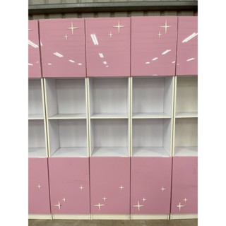 粉紅色置物櫃 展示櫃 書櫃 兒童書櫃