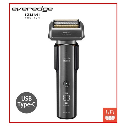 IZUMI 往復式刮鬍刀 Everedge 6 刀片 / USB 充電相容 / 日本直送