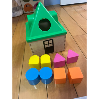 IKEA MULA 彩色立體積木 房屋造型玩具 二手