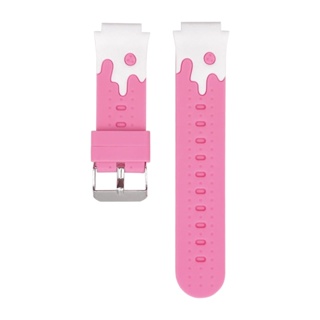 台灣現貨 適用愛思CW-20錶帶-奶油白粉16mm 兒童手錶通用錶帶 柔軟材質 多種顏色 方便安裝 防水透氣