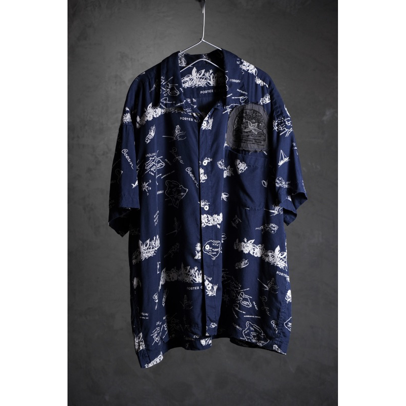 Porter Classic 2021SS ALOHA SHIRT NAVY BLUE HAWAII - Navy