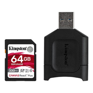金士頓 Kingston CANVAS React Plus Kit SDXC UHS-II 64GB 記憶卡+讀卡機