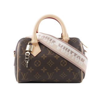 lv monogram speedy 手提/斜背二用包20cm(米背帶) m46222