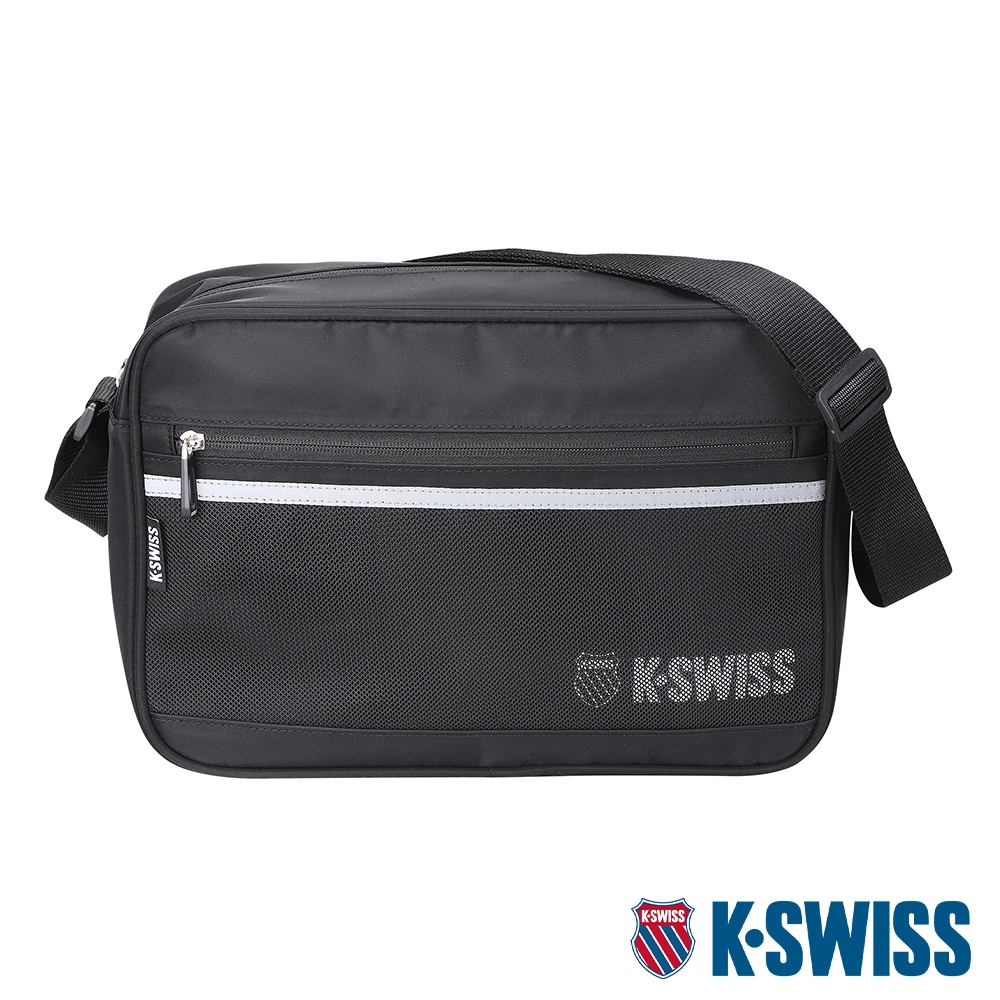 K-SWISS Shoulder Bag Large運動斜背包(大)-黑