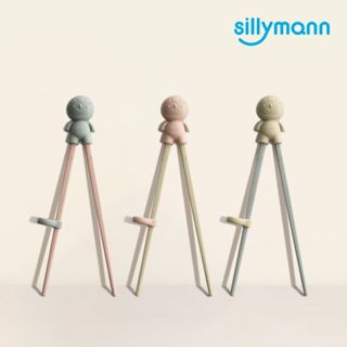 隔日到貨＊最新款＊韓國sillymann 100%鉑金矽膠兒童左右手學習筷 ( 附防塵收納盒 )