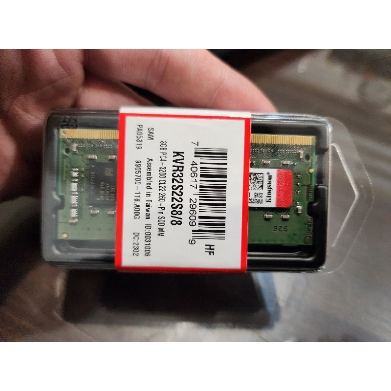 （全新）Kingston 金士頓 DDR4-3200_8GB NB用記憶體(★KVR32S22S8/8)