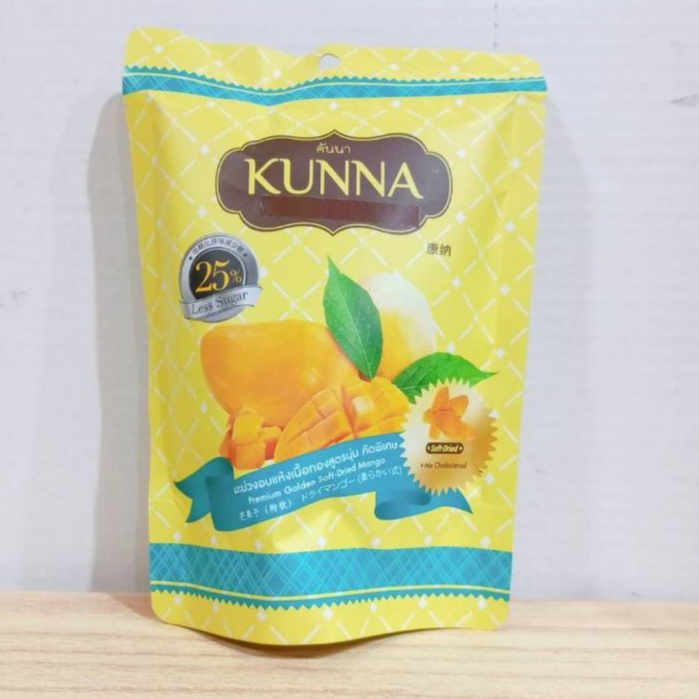 (10%蝦幣回饋/免運)泰國 Kunna 低糖配方 黃金特級芒果乾 (75g包)特軟芒果乾 極品黃金蜜芒果乾