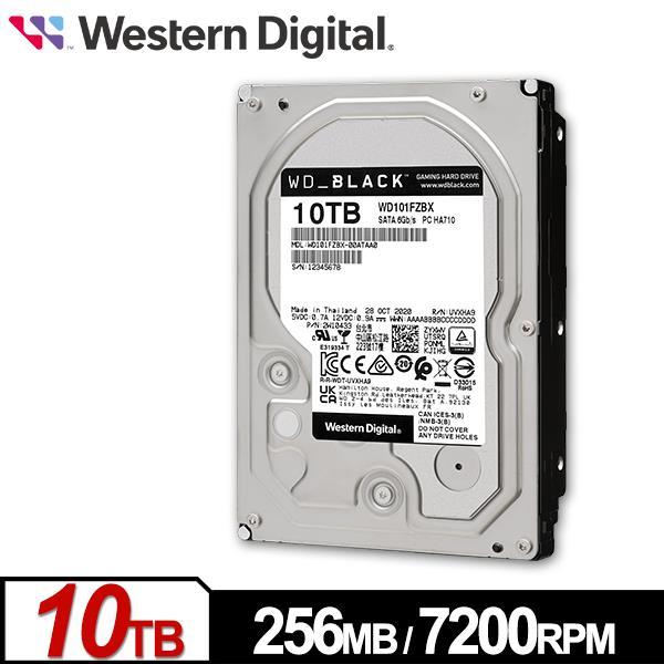 WD101FZBX 黑標 10TB 3 . 5吋電競硬碟 5年保固(保固期內免費到府收送)