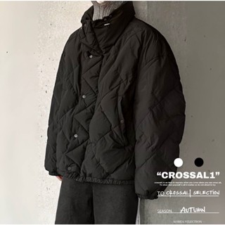 【CROSSAL1】韓國🇰🇷 菱格紋質感鋪棉外套 羽絨外套 鋪棉 菱格紋 冬天外套 保暖 素面 麵包服 包暖 外套