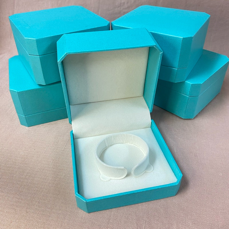【晶星】高級飾品珠寶盒 Tiffany藍 手鐲盒 手珠盒 手鍊盒 首飾盒 湖水藍 彈性盒 首飾收納盒 湖水藍 湖水綠