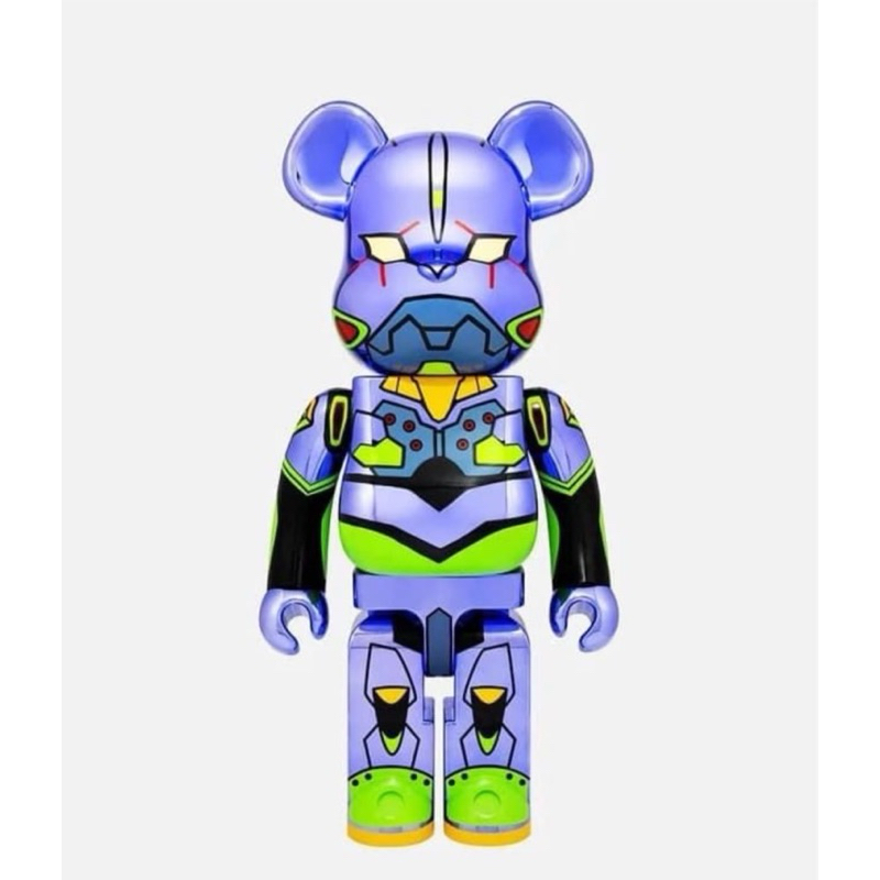 日版現貨_展場限定BE@RBRICK  bearbrick 1000% 電鍍初號機 庫柏力克熊 新世紀福音戰士