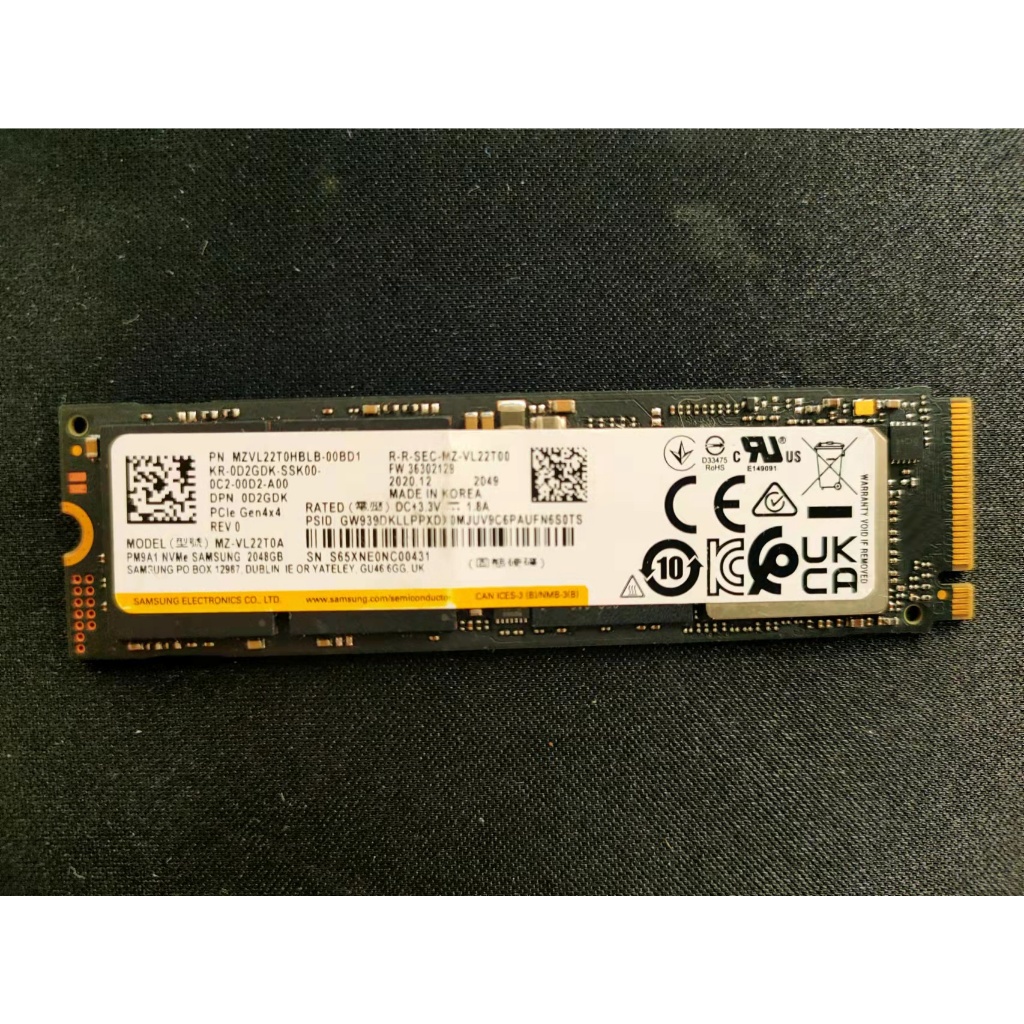 【Samsung 三星】SSD PM9A1 2TB(拆封新品&amp;良品)