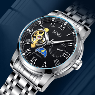 🔥低價促銷🔥全自動機械錶 陀飛輪手錶 日月星辰主題 男士手錶 鏤空機械錶 防水 夜光 皮錶帶 商務手錶 運動手錶 高顏值