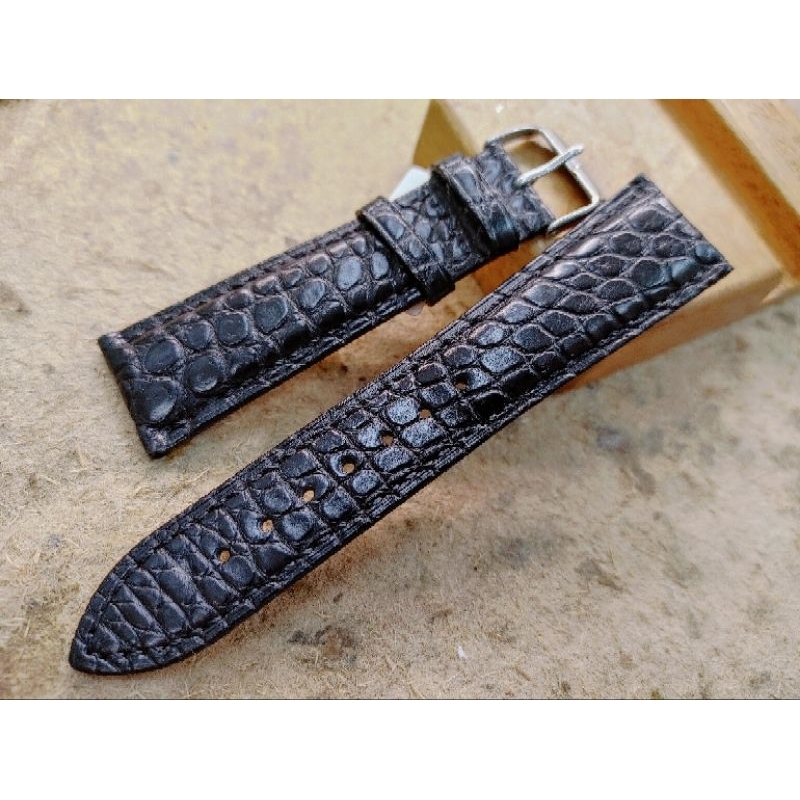 TINA TIMES~GISELLE ALLIGATOR美洲短吻鱷魚錶帶 真實 強韌舒適的完美皮件