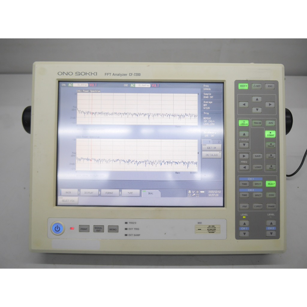 (HLFA-TMA) ONO SOKKI CF-7200 FFT Analyzer 振動 頻率 分析 快速傅立葉轉換
