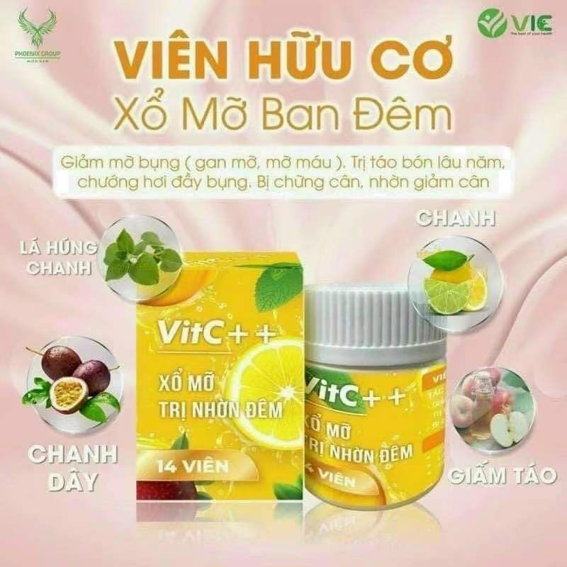 👍【Vitc++】Vien uong so mỡ vitc 14 v xoa tan mo bung👍