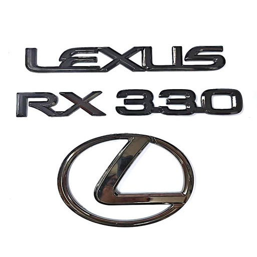 圓夢工廠 Lexus RX330 鍍鉻黑 黑銀 黑化車標 字貼 車貼 標誌 尾門 L 標