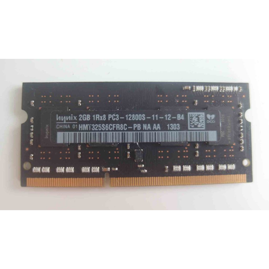 Hynix 2GB 1RX8 PC3-12800S DDR3-1600MHz SODIMM 204p 筆電記憶體