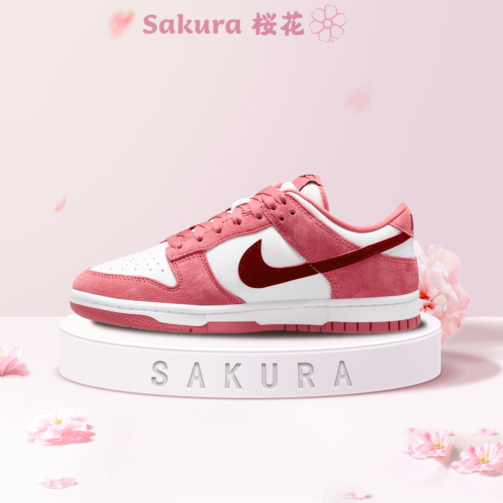 Sakura-ΝΙΚЕ DUΝΚ Low WMNS"Valentines Day"低筒慢跑鞋 白粉 FQ7056-100