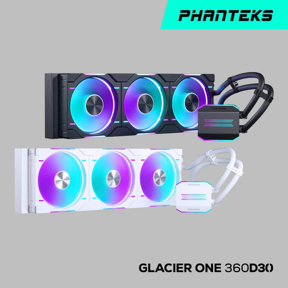 Phanteks 追風者Glacier One 360D30 AIO一體式水冷散熱器(黑色/白色+ARGB風扇燈罩)