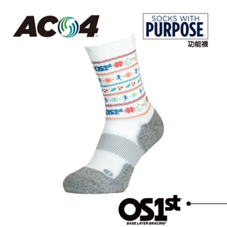 【OS1st】AC4足弓健康舒適襪(假期限定版)(長筒) 4段式壓力 美國品牌 台灣製造(1雙入)