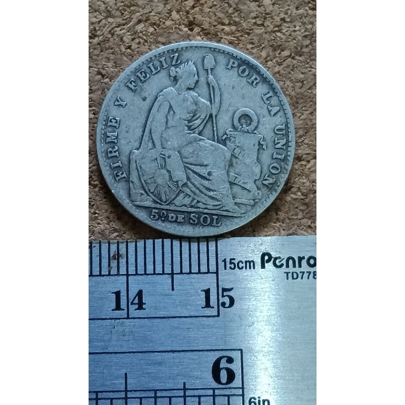 U24--1908墨西哥5索爾銀幣