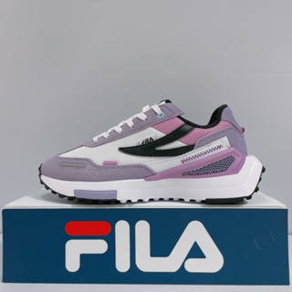 FILA 女生 淡紫色 麂皮拼接 舒適 透氣 運動 休閒鞋 5-C616X-152