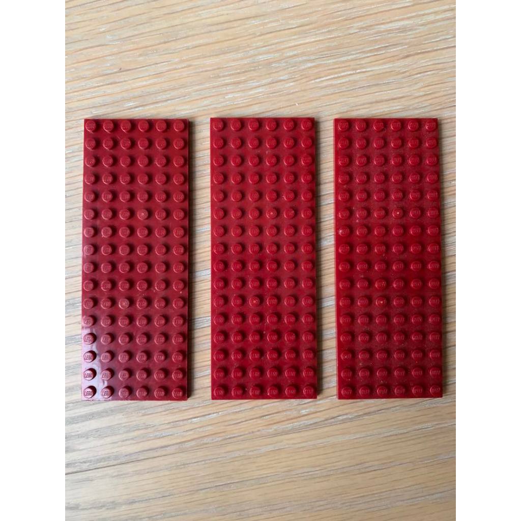 二手 樂高 LEGO 深紅色 底板 8x16