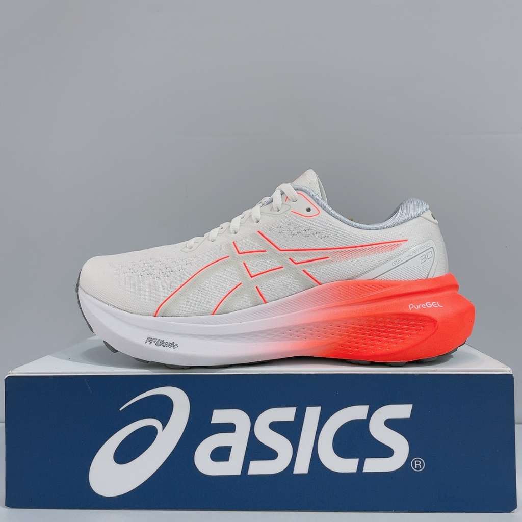 ASICS GEL-KAYANO 30 女生 白橘色 百年紀念款 緩震 彈力 運動 慢跑鞋 1012B357-101