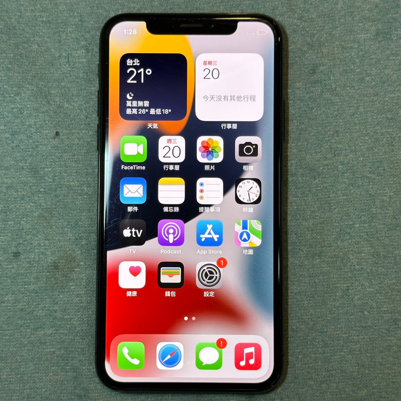 iPhone X 64G 灰黑 功能正常 二手 IPhoneX ix 5.8吋 螢幕刮傷 蘋果 apple 台中