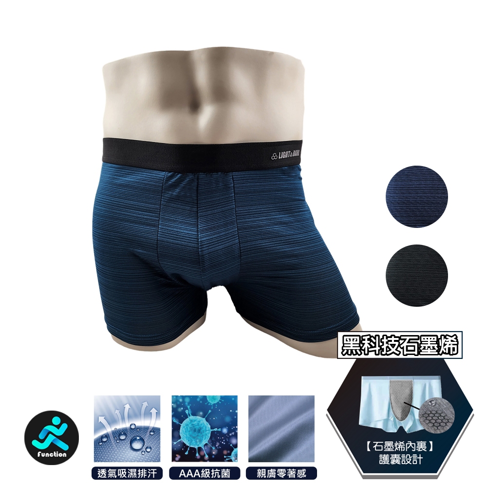 【官方現貨-1件組】石墨烯涼感3D護囊-冰離絲機能平口褲