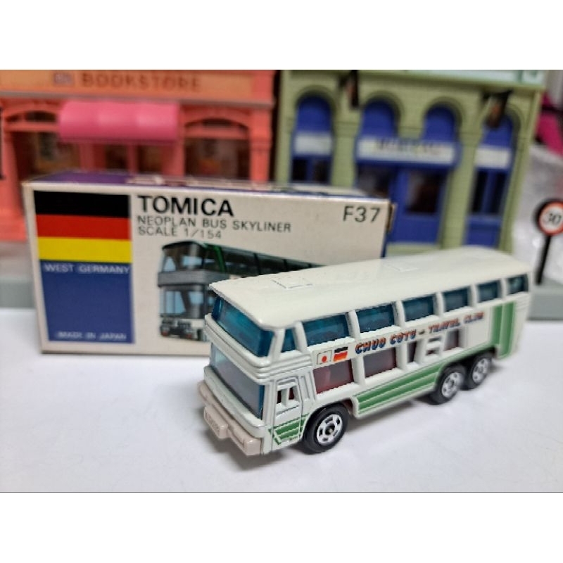 Tomica 日製 藍盒 外國車 F37 絕版  Neoplan Bus Skyliner 雙層巴士 日本製