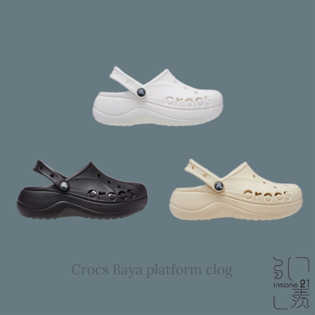 CROCS BAYA PLATFROM CLOG 貝雅 雲朵 洞洞鞋 厚底 防水 懶人鞋【Insane-21】