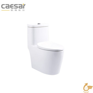 『洗樂適臺南義林店』凱撒衛浴CAESAR 金級省水單段式噴射虹吸單體馬桶C1364/C1464(管距30/40Cm)
