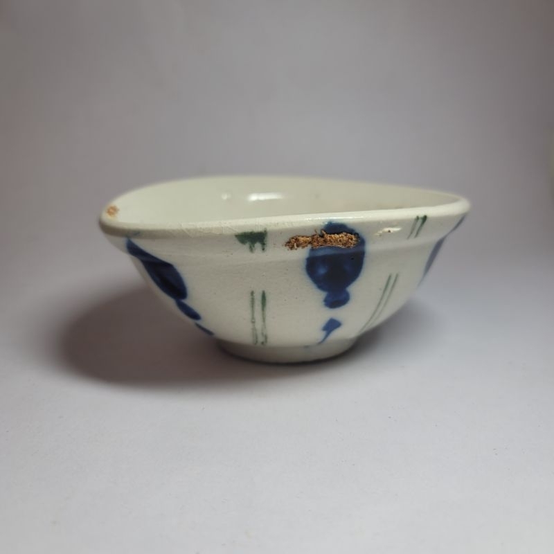 早期 未使用 台灣 老碗盤 變形 碗