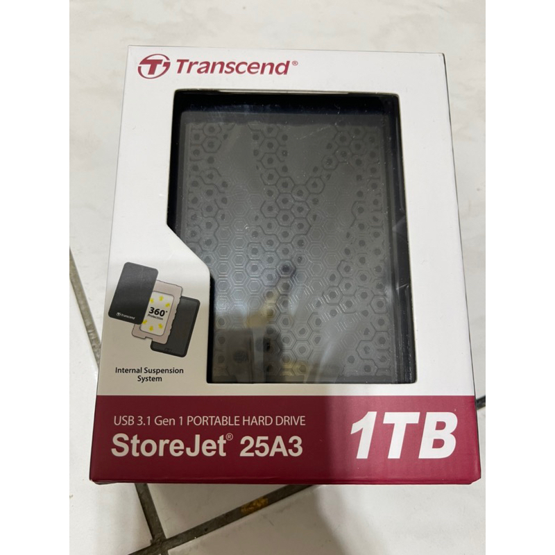 【台灣製造】Transcend 創見 1TB 25A3 2.5吋 USB3.1 輕薄 防震 外接行動硬碟