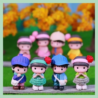 🌻多樂🌻園藝微景觀擺件鄰家情侶公仔 男孩女孩人物玩偶 苔蘚多肉植物盆栽裝飾 桌上汽車擺飾 情人節送禮場景佈置