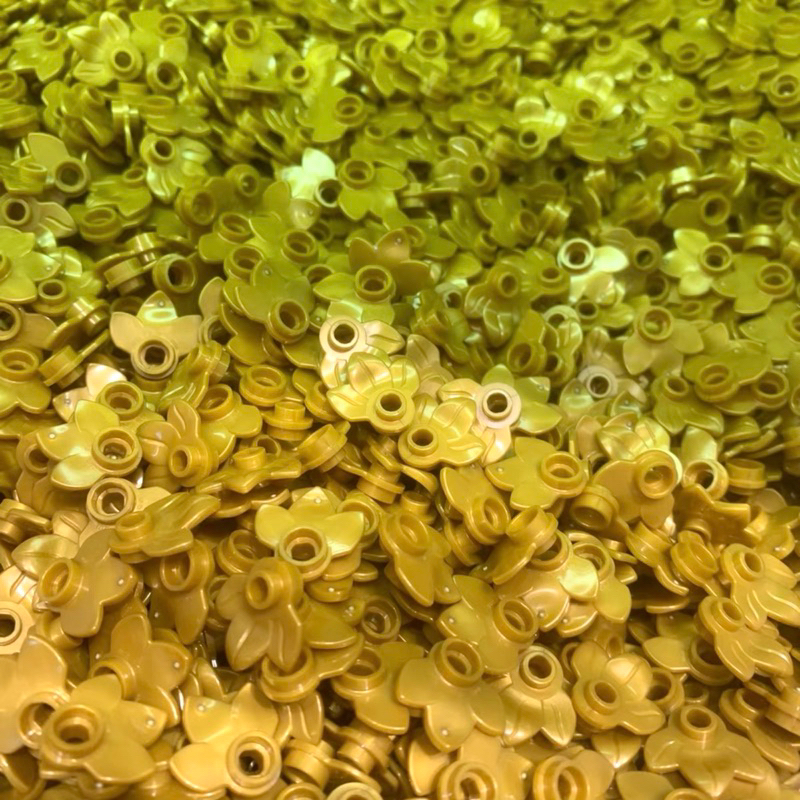 LEGO 樂高 珍珠金色 植物 葉子(三葉) 6219088 32607