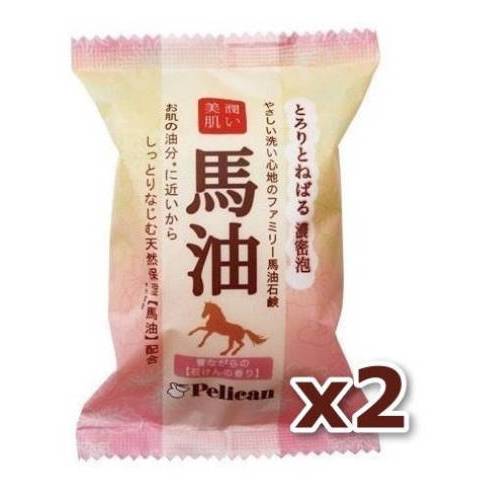 【芳芳小舖】Pelican 沛麗康 馬油洗顏石鹼皂 二入皂 80g 日本製
