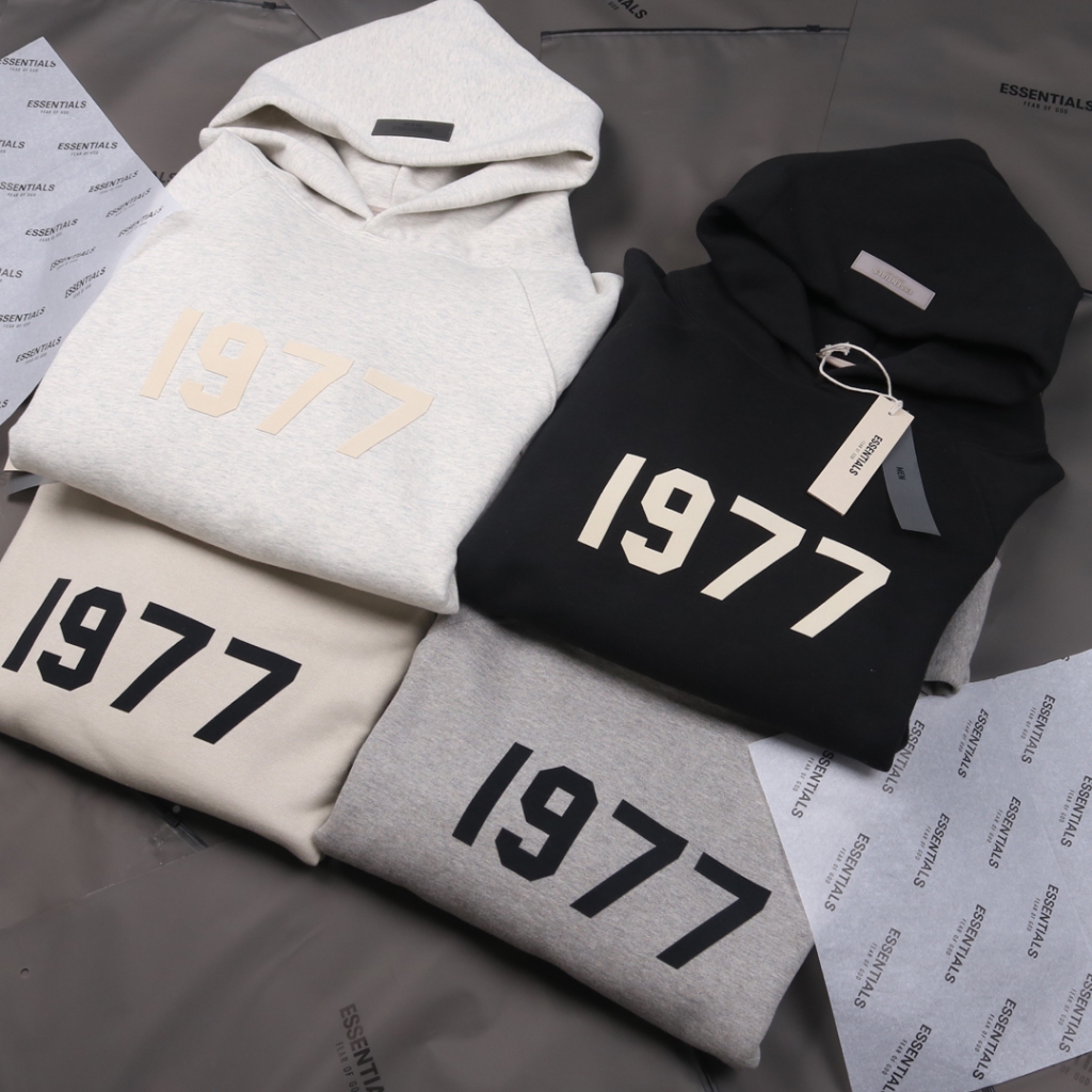 全新限量正品免運複線Fear of God Essentials 1977 Hoodie FOG男女情侶長袖衛衣帽T