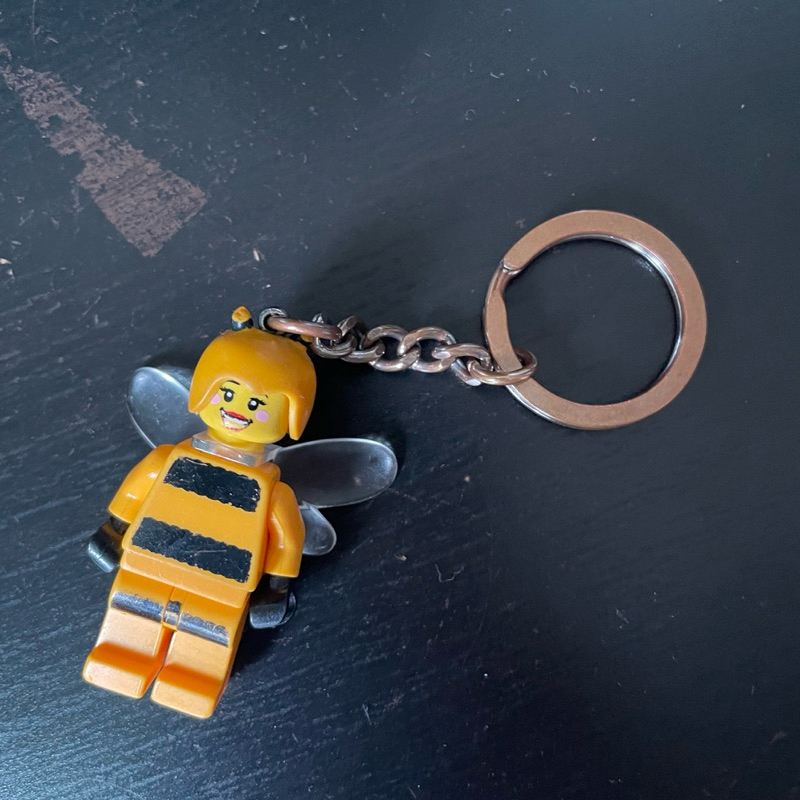 二手 有使用痕跡 LEGO 樂高 鑰匙圈 蜜蜂 5*3.5公分