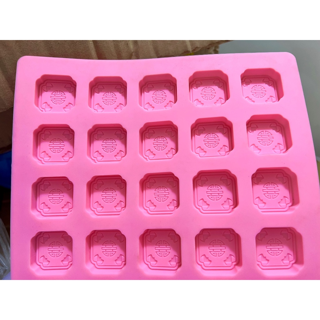 20孔 雙喜字 囍 矽膠模具 手工皂 婚禮小物 果凍 巧克力 模具  DIY 手作 模具