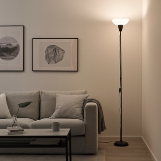 北歐工業LOFT風格經典IKEA宜家TÅGARP上照落地燈/燈飾立燈燈具/黑白配色/不含燈泡/二手八成新/特$300