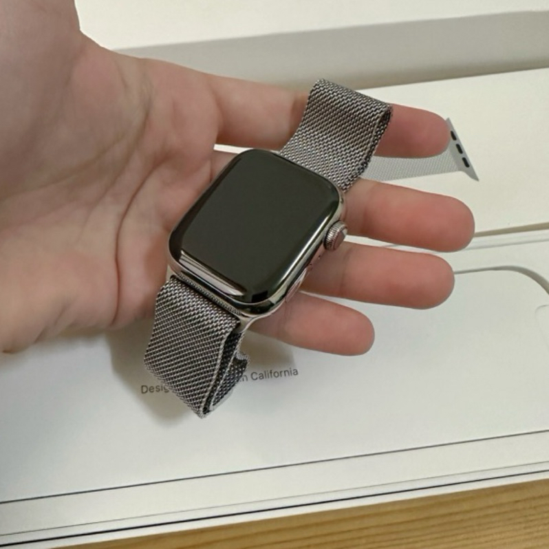 Apple Watch s8 41mm LTE不鏽鋼版本 銀色 手錶 不鏽鋼