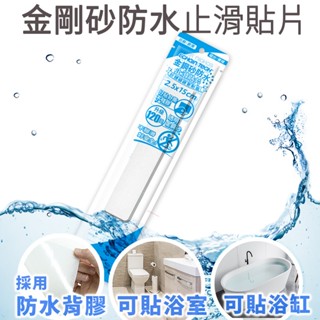 Echain Tech 熊掌防滑貼片 卡通止滑貼 金鋼砂 防滑貼片 防水貼片 -全透明長條2.5X15cm(每包12片)