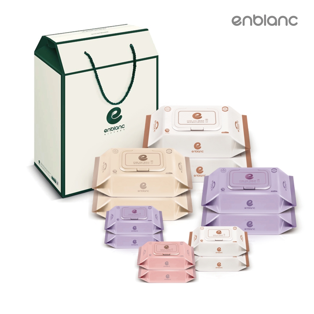 ENBLANC 雅緻白濕紙巾禮盒組｜12包入(580抽)
