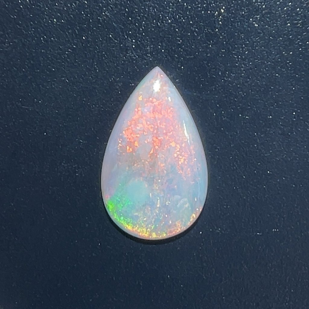 天然水滴形蛋白石(Opal)裸石 1.29ct [基隆克拉多色石]